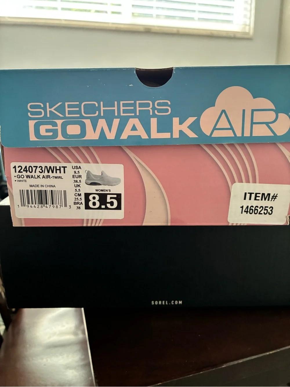 Skechers White Slip-On Sneakers with Rainbow Heel Bubble